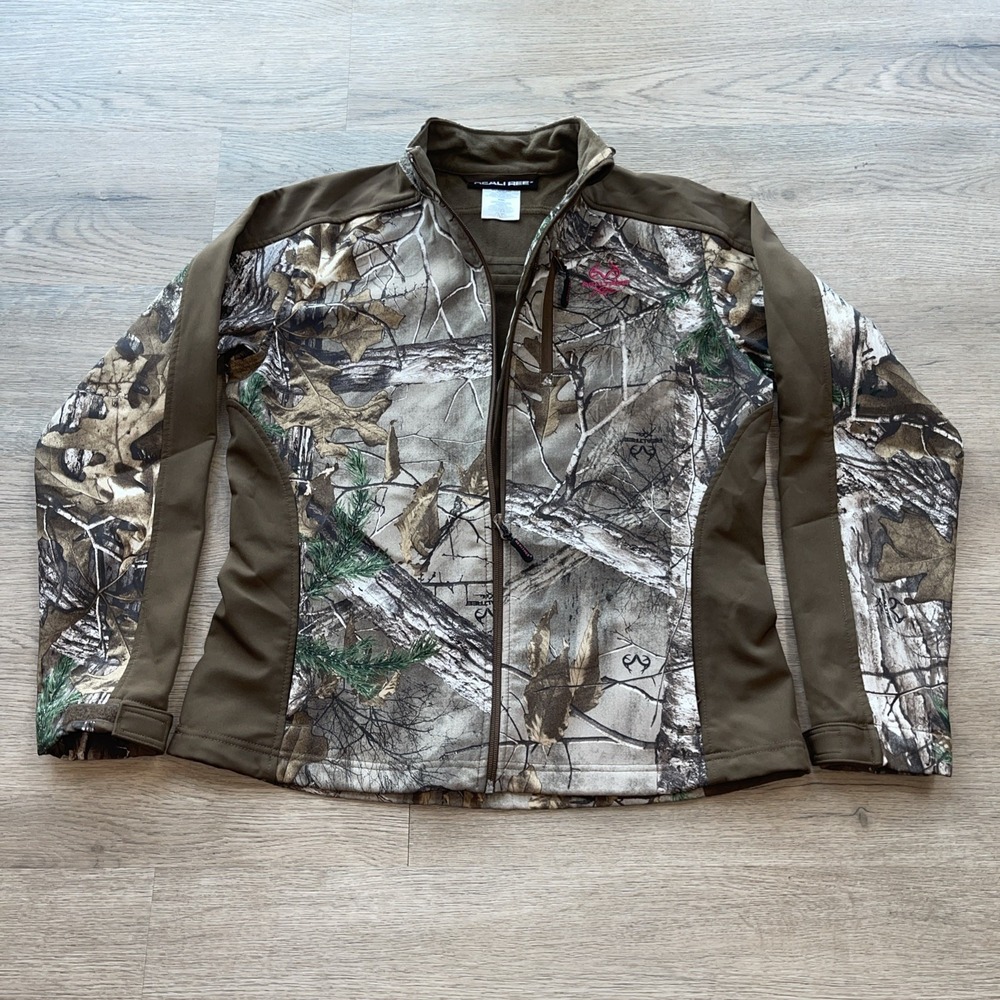 Realtree Full Zip Jacket Hooded Lightweight Women's Small Hunting Camo